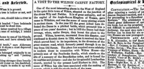 A Visit to the Wilton Carpet Factory