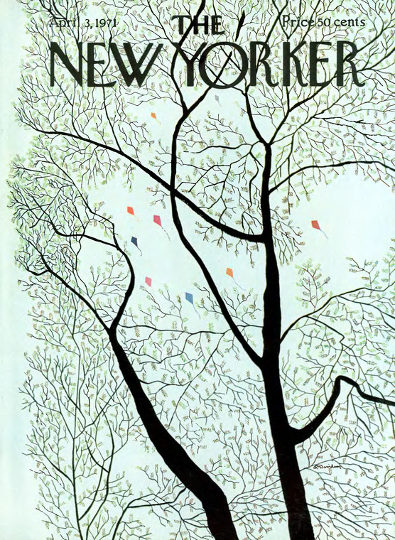 New Yorker Cover by Raymond Davidson, April 3 1971